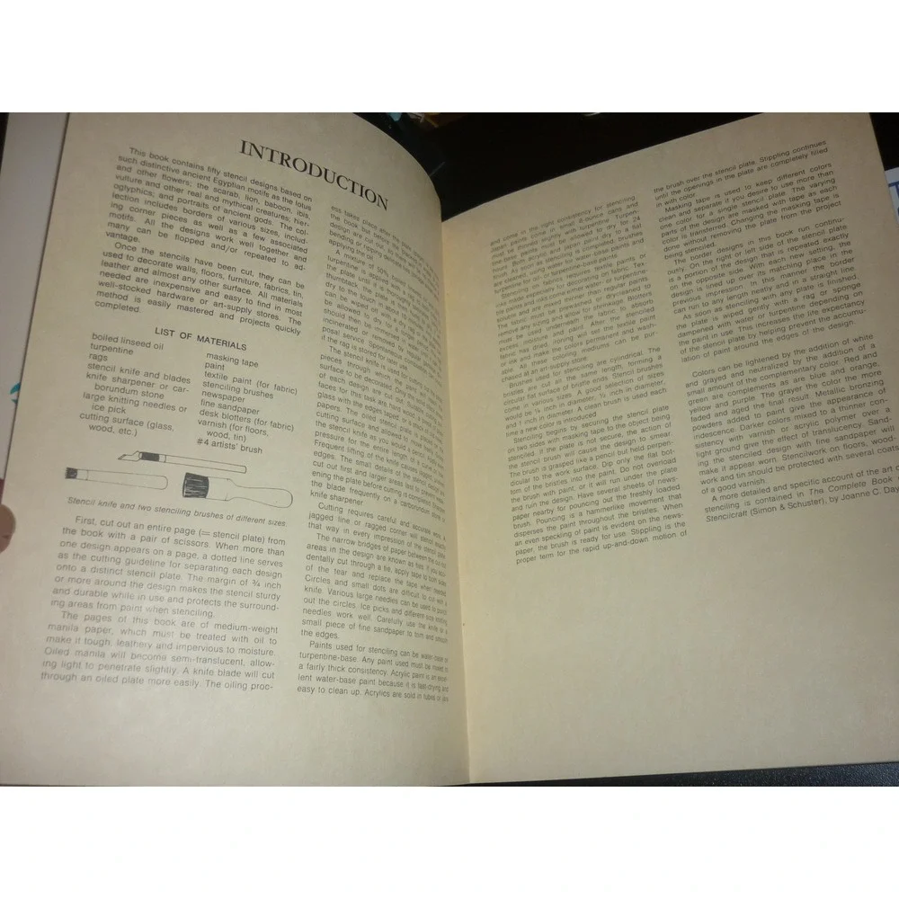 Theodore Menten Ancient Egyptian Cut and Use Stencils 1978 Dover Vintage Book